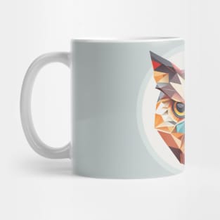 Geometric Owl: Polygonal Avian Art" Mug